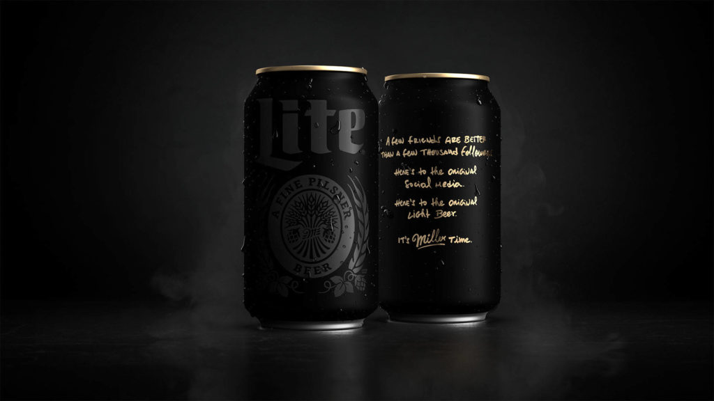 Miller Lite LIMITED EDITION black cans
